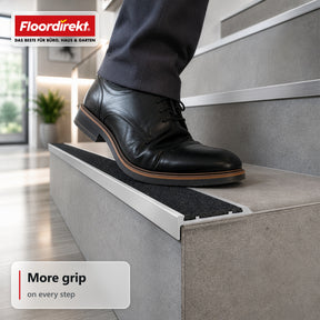 Stair Edge Profile | Tech | Aluminium Anti-Slip Profile with Slip-Resistant Insert