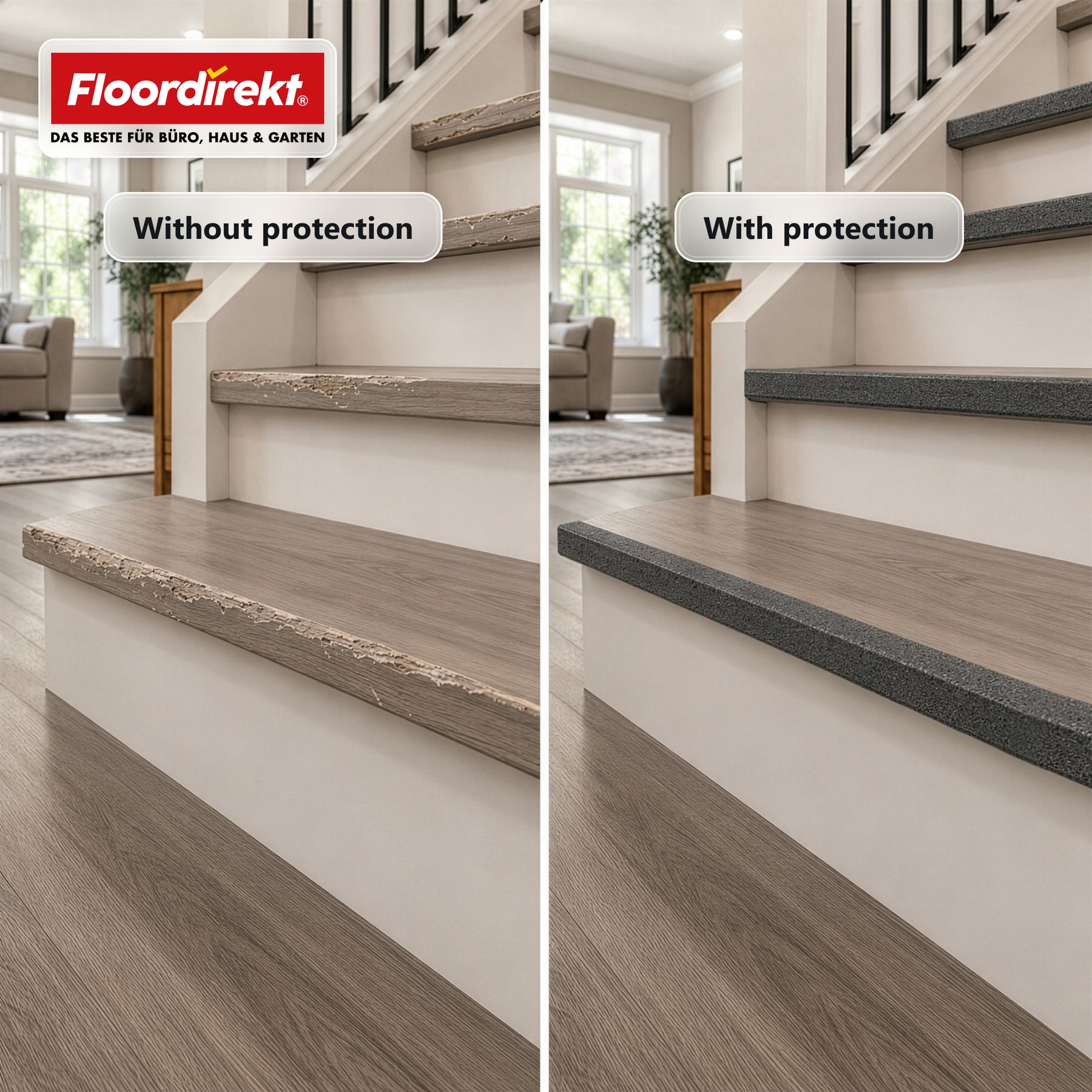 Stair Nosing Profile | Core | Anti-Slip GRP Stair Edge Profile with Aluminum Oxide Coating