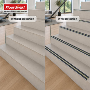 Stair Nosing Profile | Aura | Aluminium Anti-Slip Profile with Glow-in-the-Dark Strip