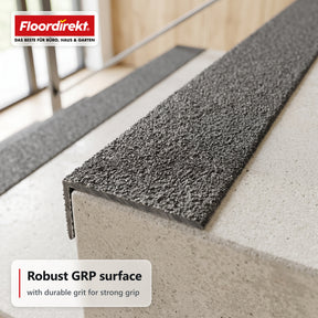 Stair Nosing Profile | Core | Anti-Slip GRP Stair Edge Profile with Aluminum Oxide Coating
