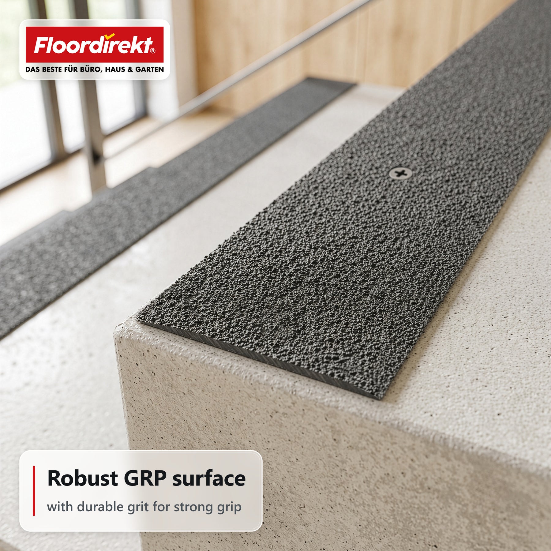 Stair Nosing Profile | Elite | Anti-Slip GRP Profile with Aluminium Oxide Coating
