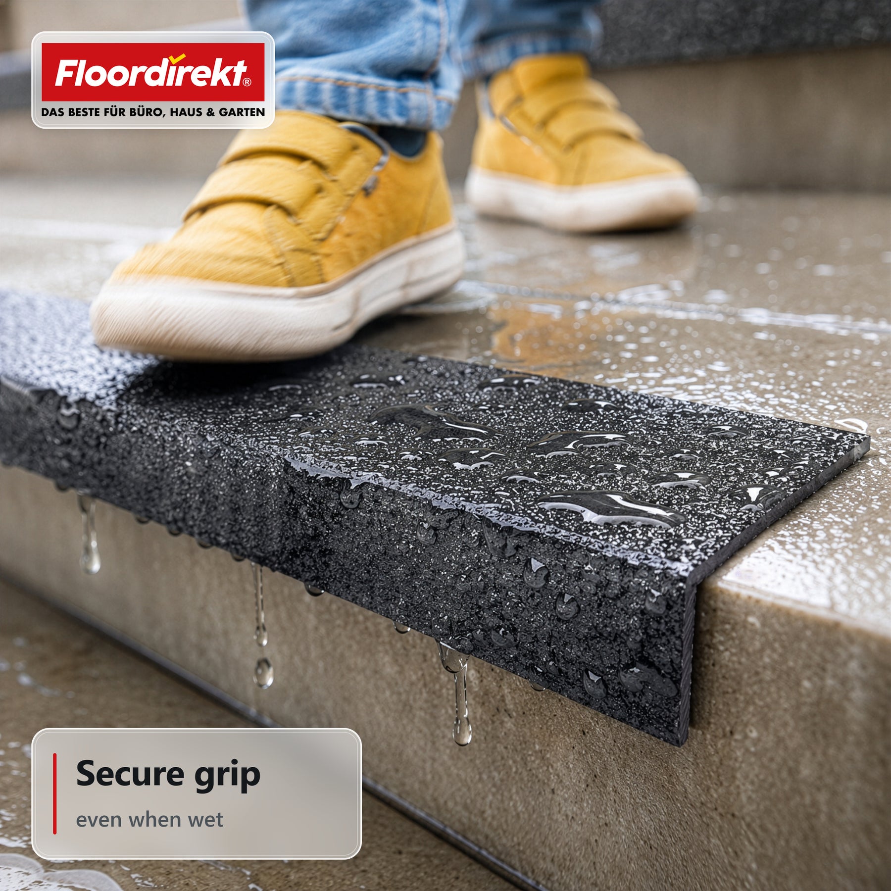 Stair Nosing Profile | Core | Anti-Slip GRP Stair Edge Profile with Aluminum Oxide Coating