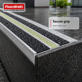 Stair Nosing Profile | Aura | Aluminium Anti-Slip Profile with Glow-in-the-Dark Strip