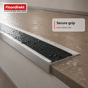 Stair Edge Profile | Tech | Aluminium Anti-Slip Profile with Slip-Resistant Insert