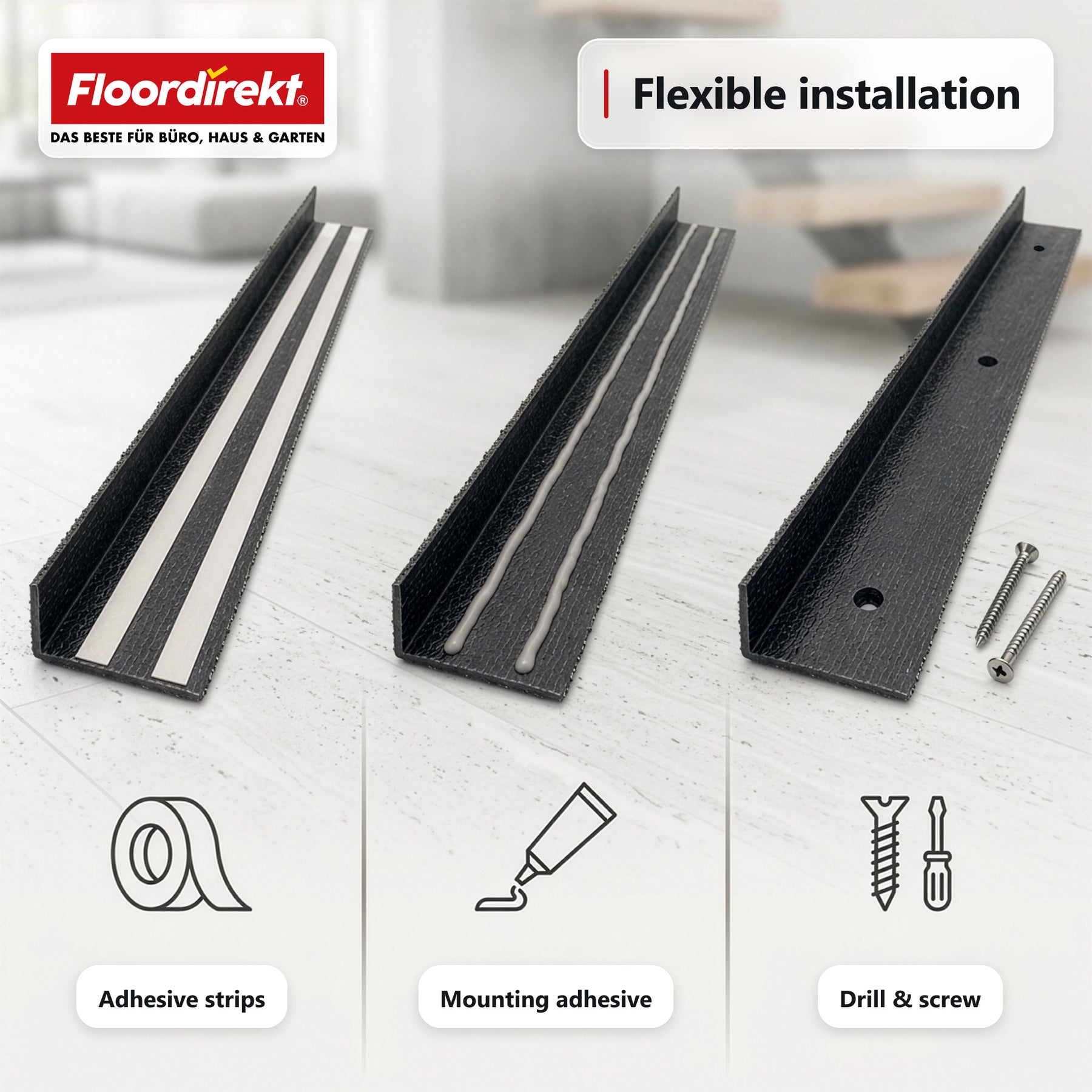 Stair Nosing Profile | Core | Anti-Slip GRP Stair Edge Profile with Aluminum Oxide Coating