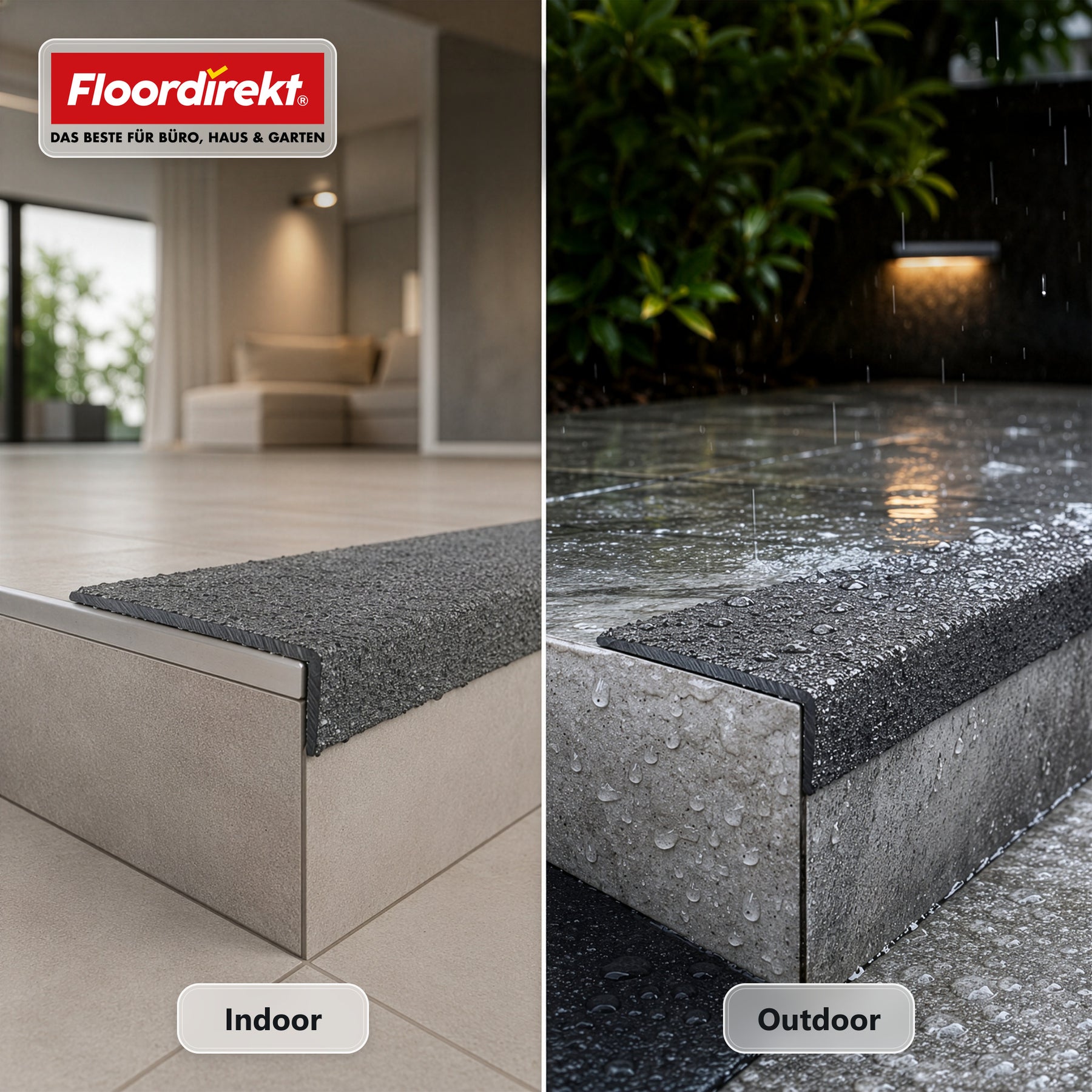 Stair Nosing Profile | Core | Anti-Slip GRP Stair Edge Profile with Aluminum Oxide Coating