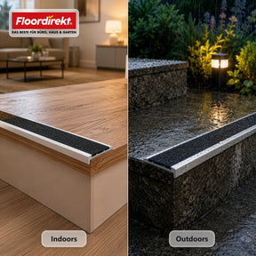 Stair Edge Profile | Tech | Aluminium Anti-Slip Profile with Slip-Resistant Insert
