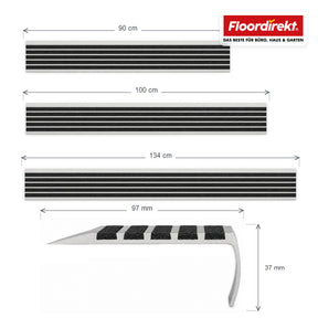 Stair Nosing Profile | Titan | Aluminum Anti-Slip Profile with Slip-Resistant Insert
