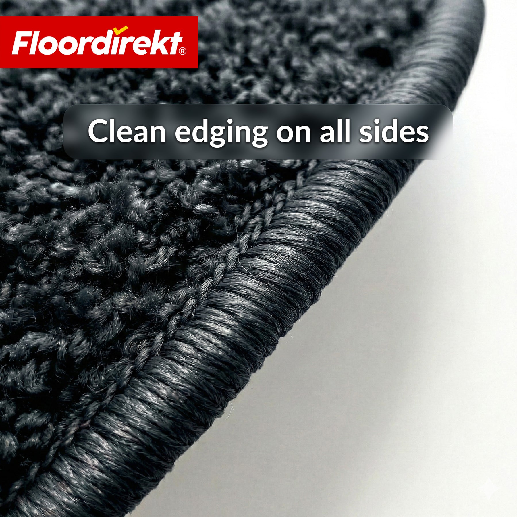 Stair Treads | Madrid | Half-Round Shaggy Stair Mat, Self-Adhesive & Sound-Absorbing