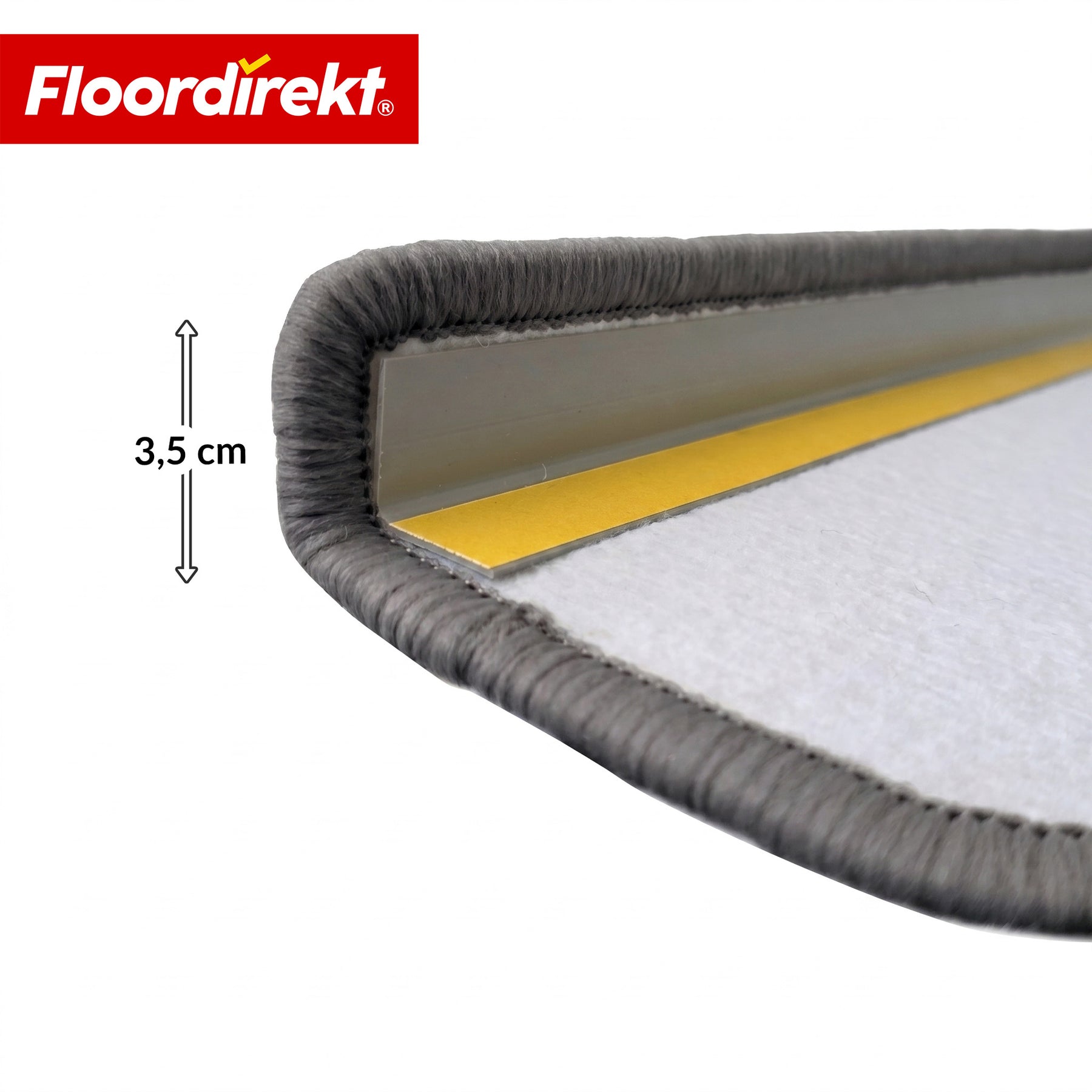 Stair Tread Mat | Monaco | Non-Slip Polypropylene Stair Mat, Durable, Noise-Reducing & Easy-Care, Semi-Circular