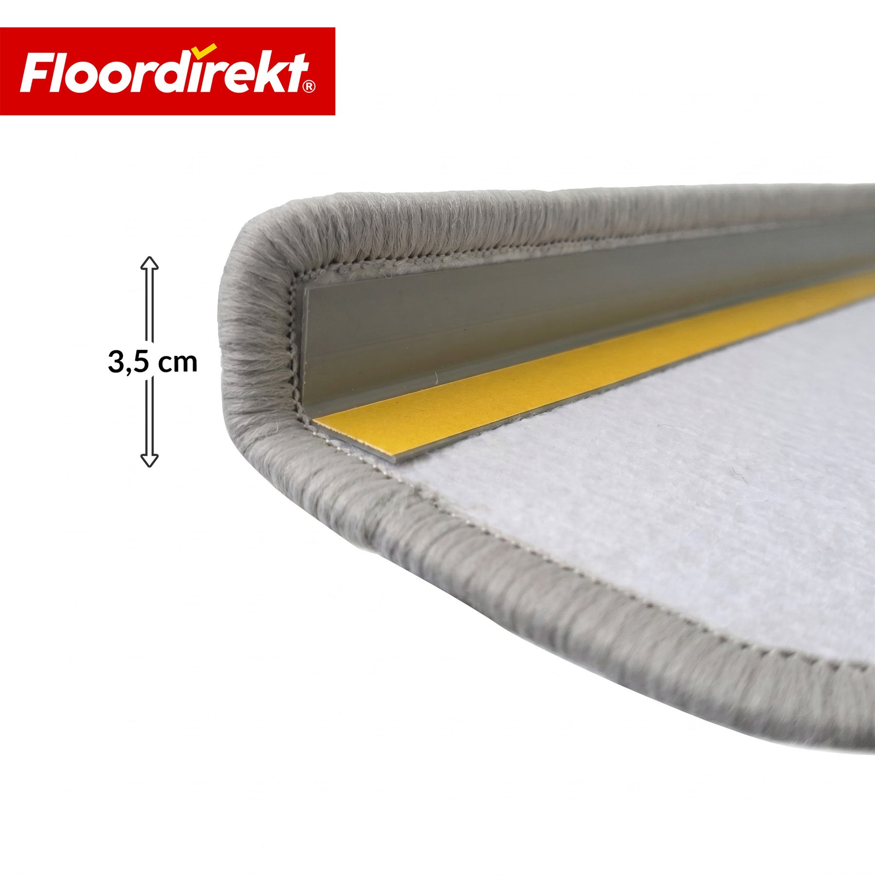 Stair Tread Mat | Monaco | Non-Slip Polypropylene Stair Mat, Durable, Noise-Reducing & Easy-Care, Semi-Circular