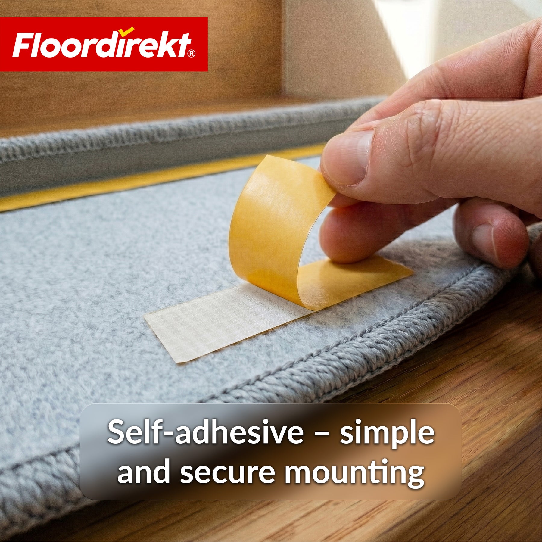 Stair Tread Mat | Monaco | Non-Slip Polypropylene Stair Mat, Durable, Noise-Reducing & Easy-Care, Semi-Circular