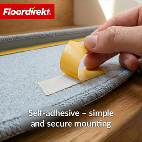 Stair Tread Mat | Monaco | Non-Slip Polypropylene Stair Mat, Durable, Noise-Reducing & Easy-Care, Semi-Circular