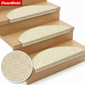 Stair Tread Mat | Monaco | Non-Slip Polypropylene Stair Mat, Durable, Noise-Reducing & Easy-Care, Semi-Circular