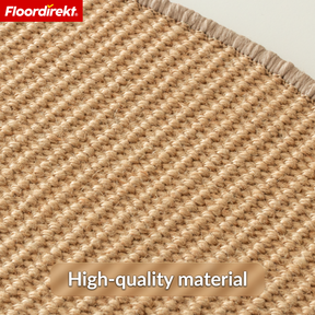 Sisal Stair Tread | Pearl | Semi-Circular Non-Slip Stair Mat, Sound-Absorbing & Durable