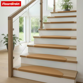 Velour Stair Tread | Vienna | Half-Round, Non-Slip Stair Mat Made of Durable Polypropylene | Stair Protection, Sound-Reducing & Antistatic | Available in 4 Modern Colours