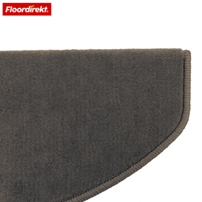 Velour Stair Tread | Vienna | Half-Round, Non-Slip Stair Mat Made of Durable Polypropylene | Stair Protection, Sound-Reducing & Antistatic | Available in 4 Modern Colours