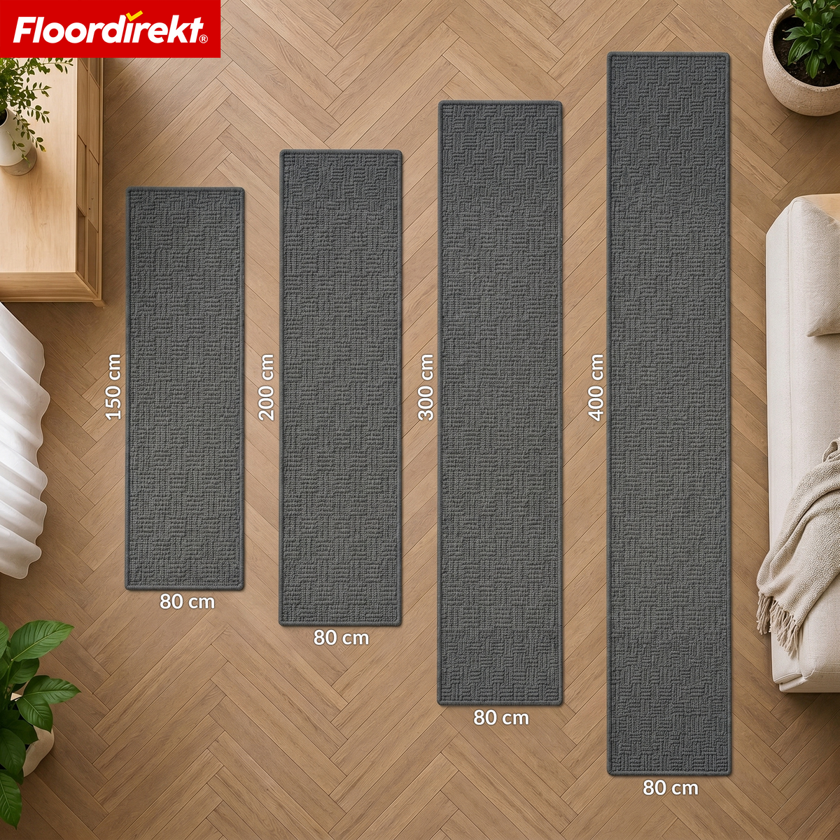 Runner Rug | Monaco | Narrow Carpet with Binding, Easy-Care & Durable