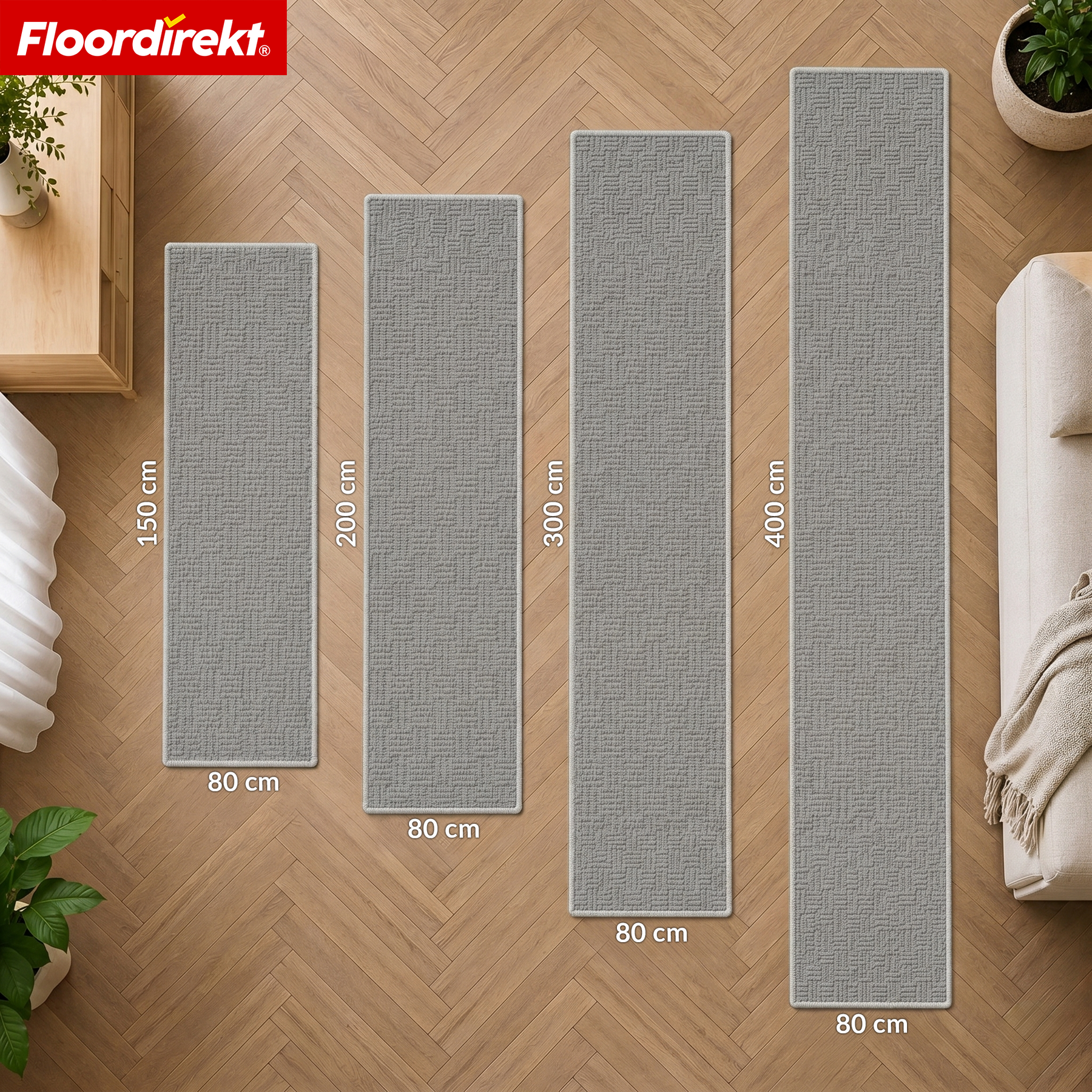 Runner Rug | Monaco | Narrow Carpet with Binding, Easy-Care & Durable