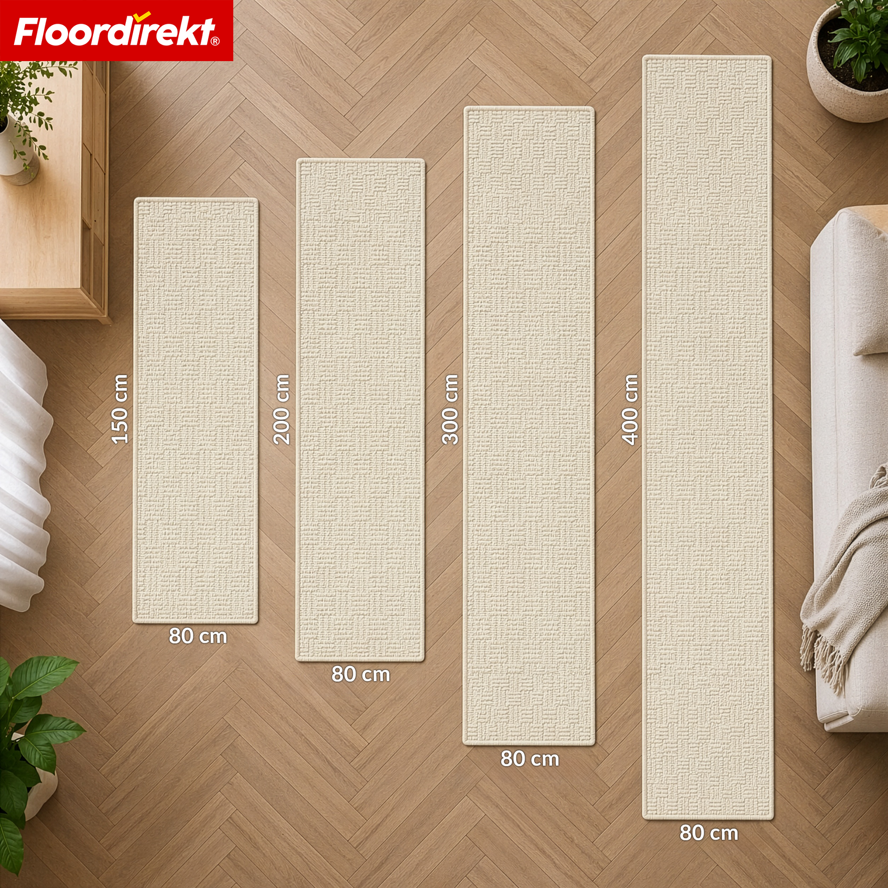 Runner Rug | Monaco | Narrow Carpet with Binding, Easy-Care & Durable