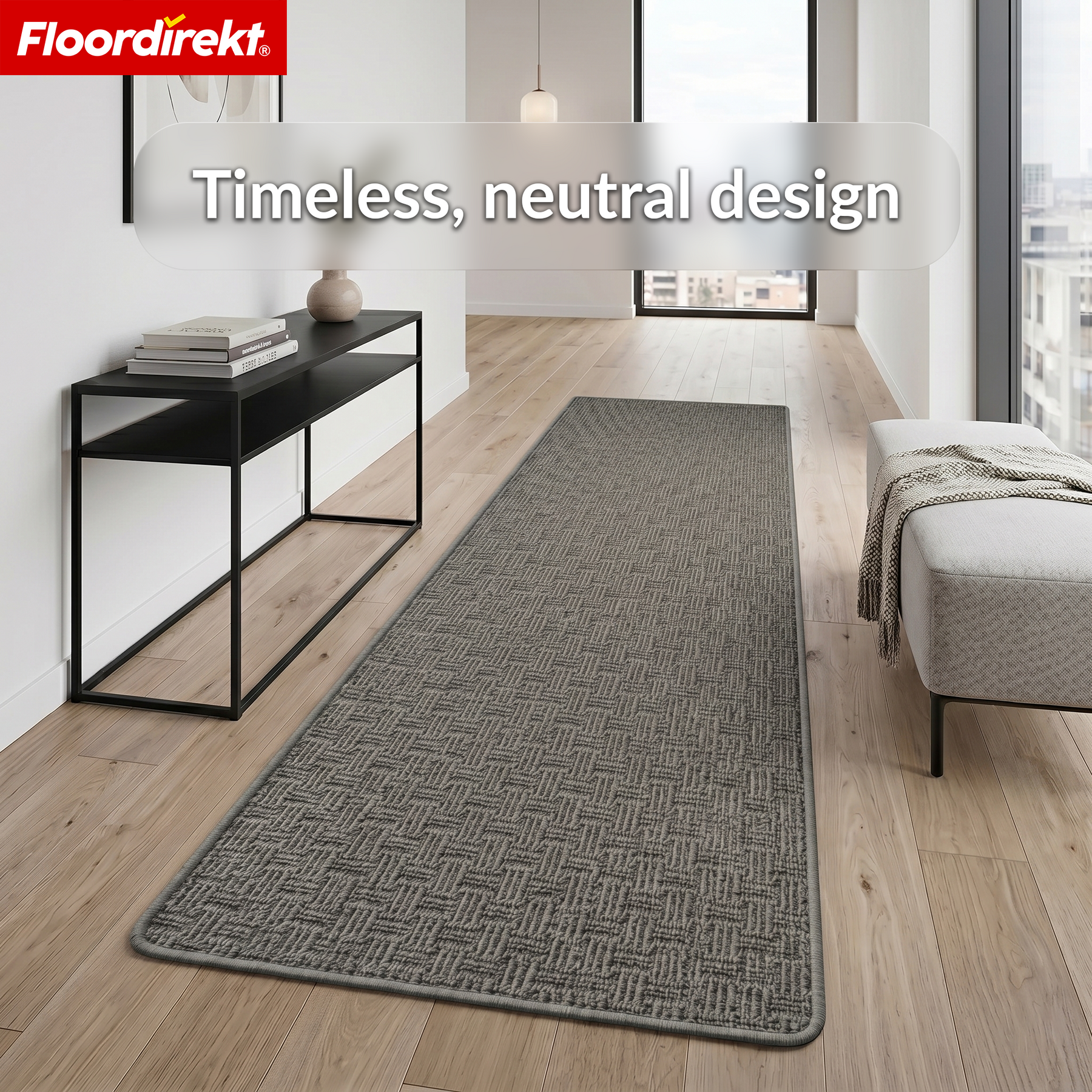 Runner Rug | Monaco | Narrow Carpet with Binding, Easy-Care & Durable
