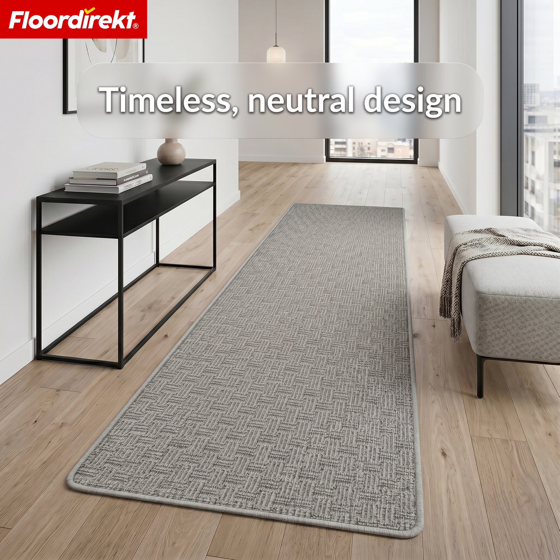 Runner Rug | Monaco | Narrow Carpet with Binding, Easy-Care & Durable