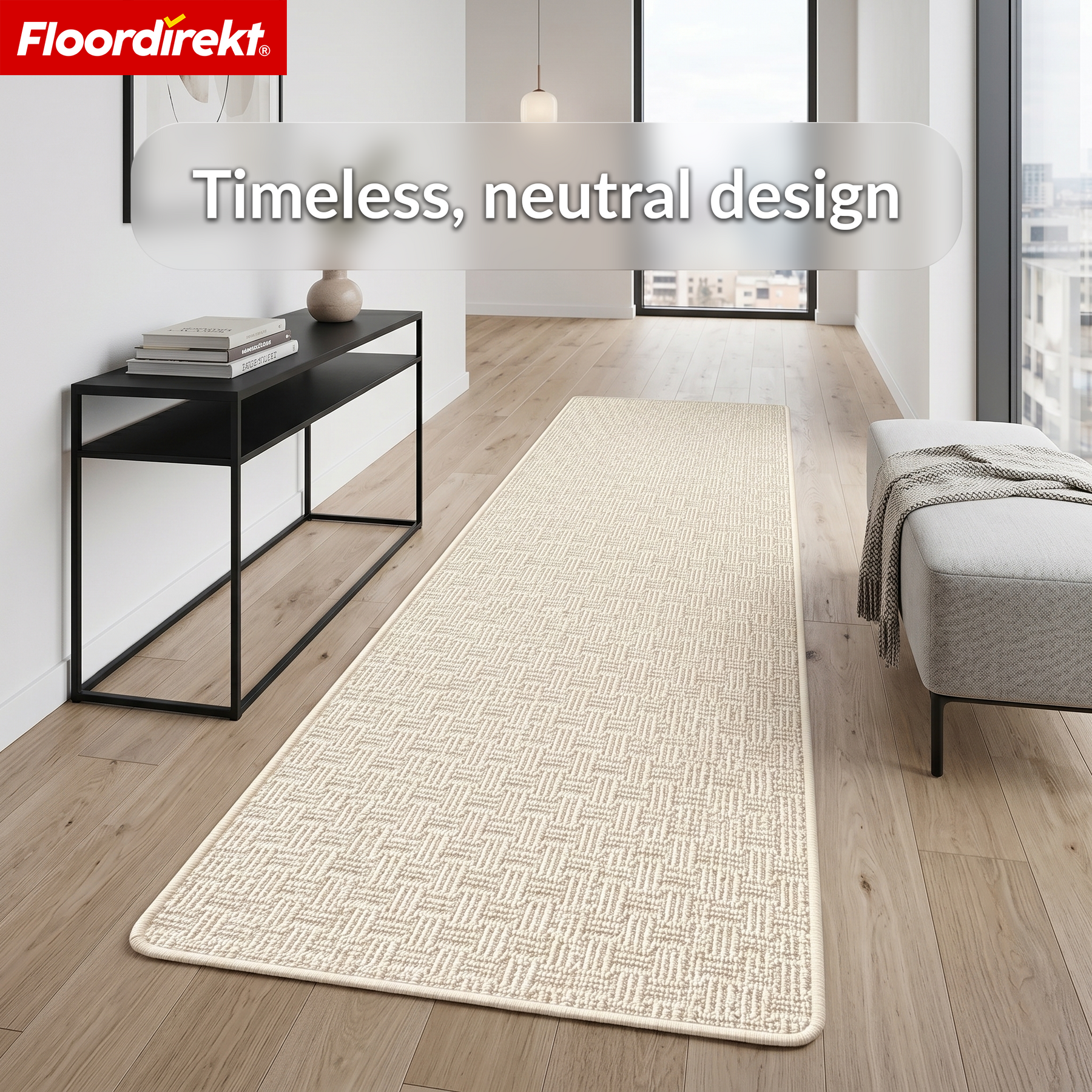 Runner Rug | Monaco | Narrow Carpet with Binding, Easy-Care & Durable