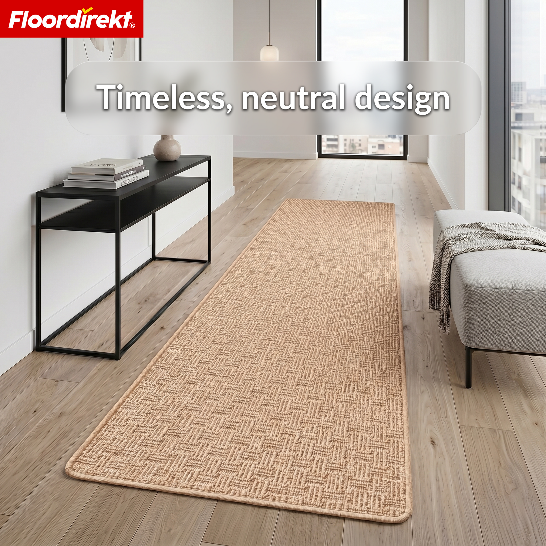 Runner Rug | Monaco | Narrow Carpet with Binding, Easy-Care & Durable