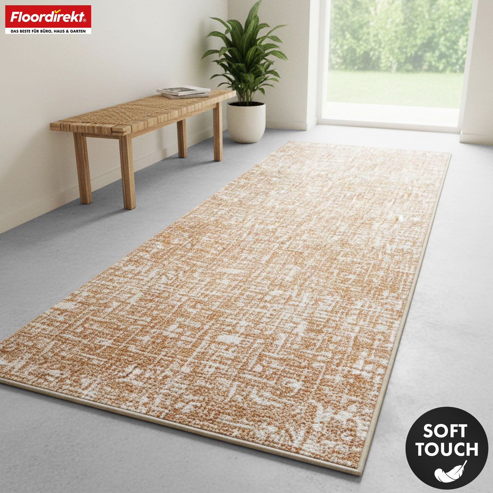 Runner Rug | Tessaro | Modern Hallway Runner for Hall, Kitchen & Entryway | Non-slip, durable & easy to clean | Available in various colors