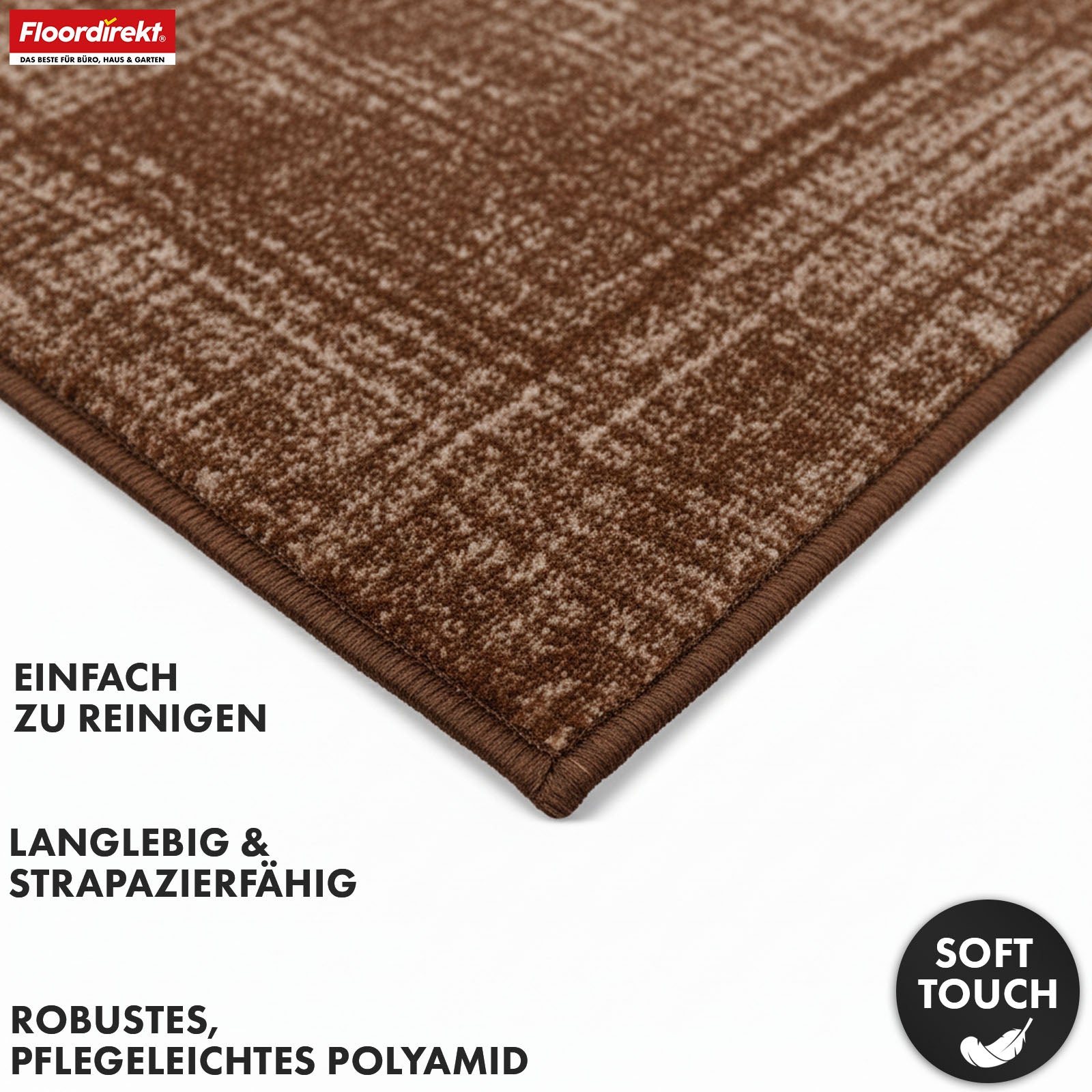 Runner Rug | Tessaro | Modern Hallway Runner for Hall, Kitchen & Entryway | Non-slip, durable & easy to clean | Available in various colors