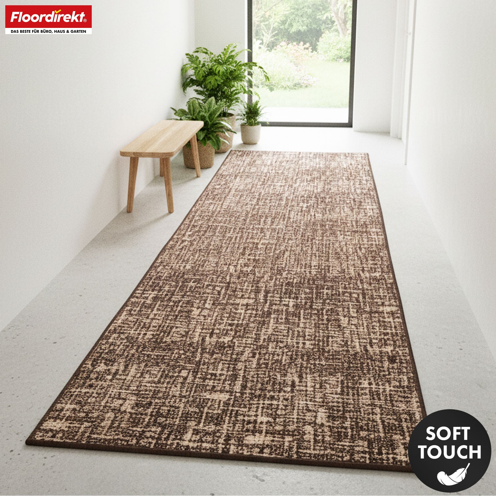 Runner Rug | Tessaro | Modern Hallway Runner for Hall, Kitchen & Entryway | Non-slip, durable & easy to clean | Available in various colors