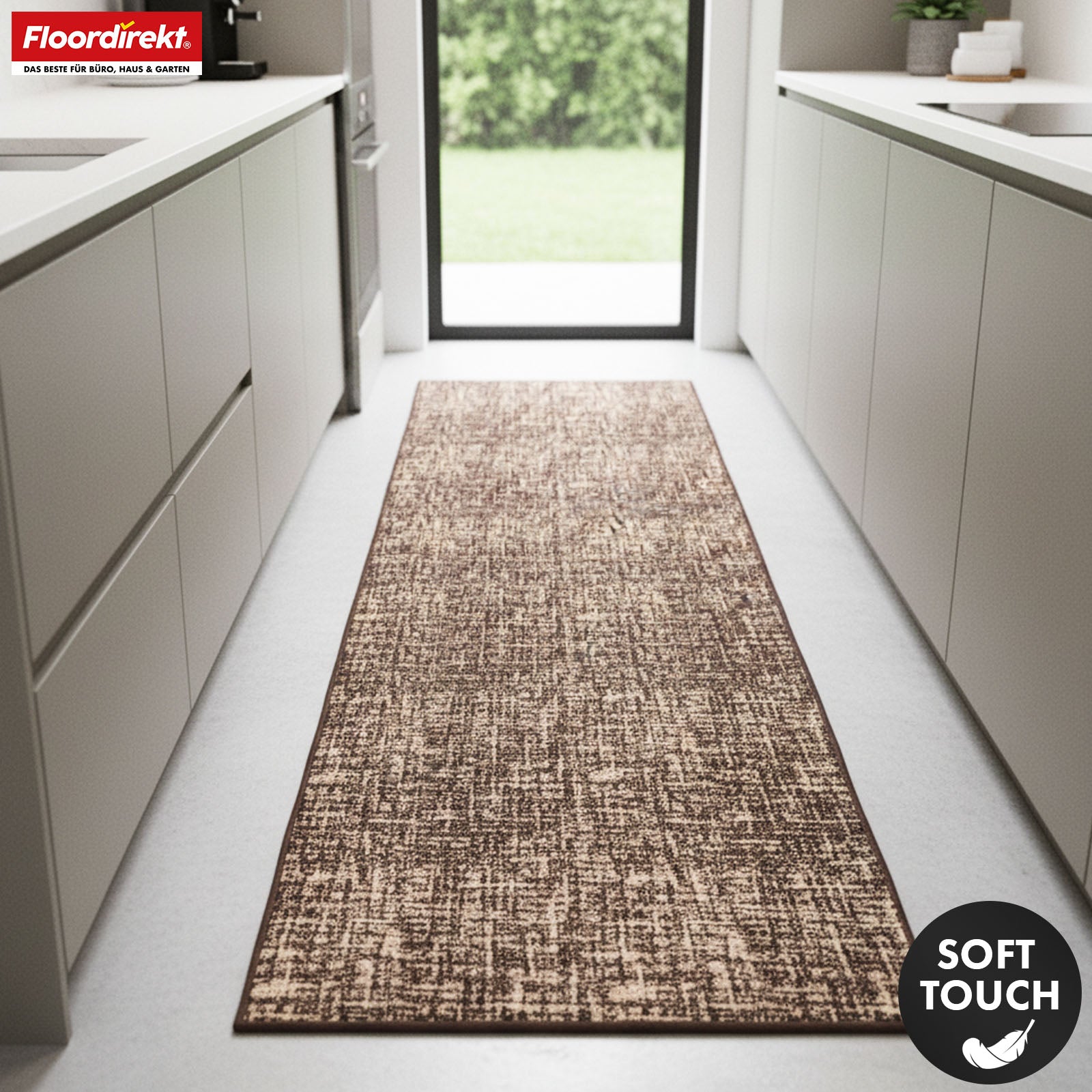 Runner Rug | Tessaro | Modern Hallway Runner for Hall, Kitchen & Entryway | Non-slip, durable & easy to clean | Available in various colors