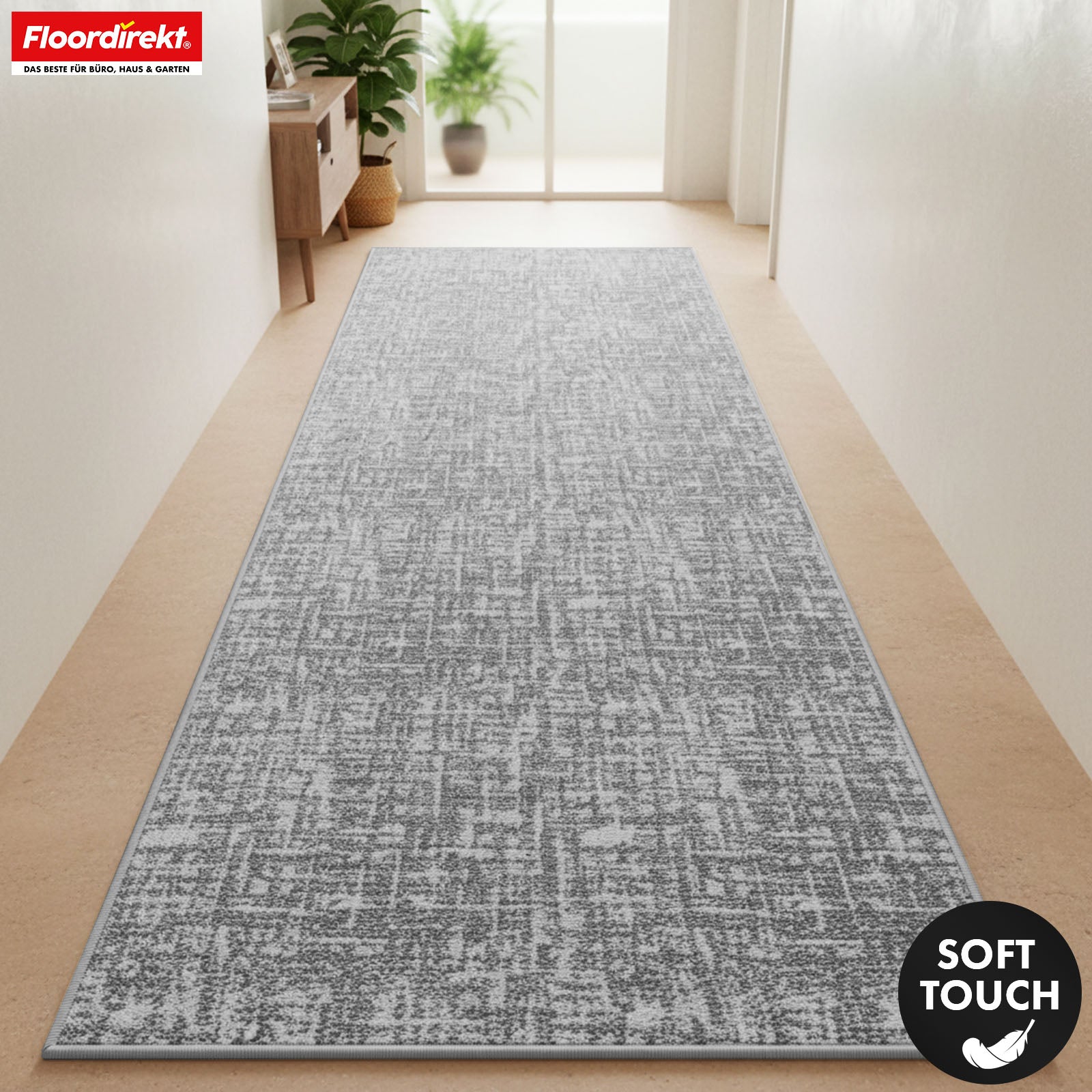Runner Rug | Tessaro | Modern Hallway Runner for Hall, Kitchen & Entryway | Non-slip, durable & easy to clean | Available in various colors