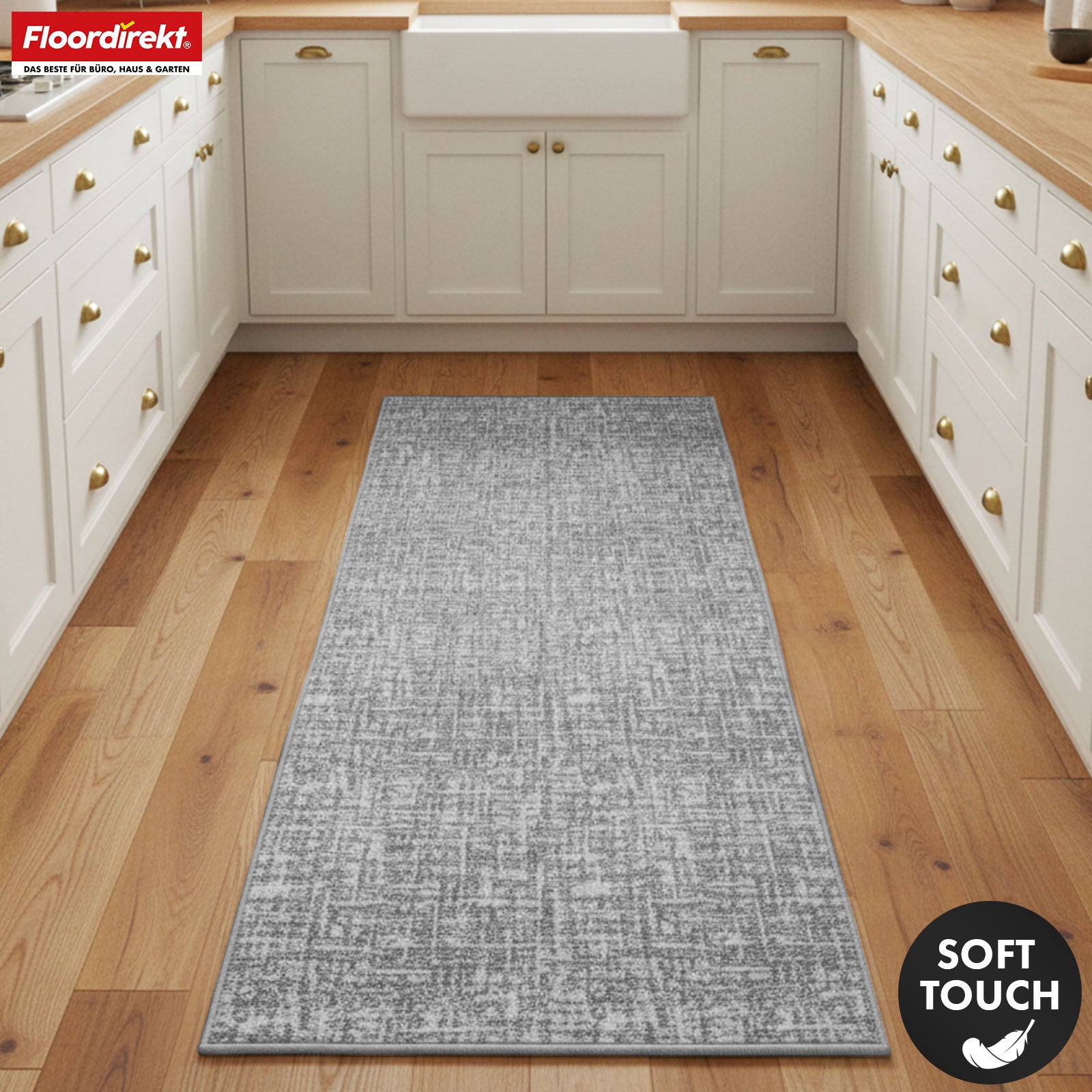 Runner Rug | Tessaro | Modern Hallway Runner for Hall, Kitchen & Entryway | Non-slip, durable & easy to clean | Available in various colors