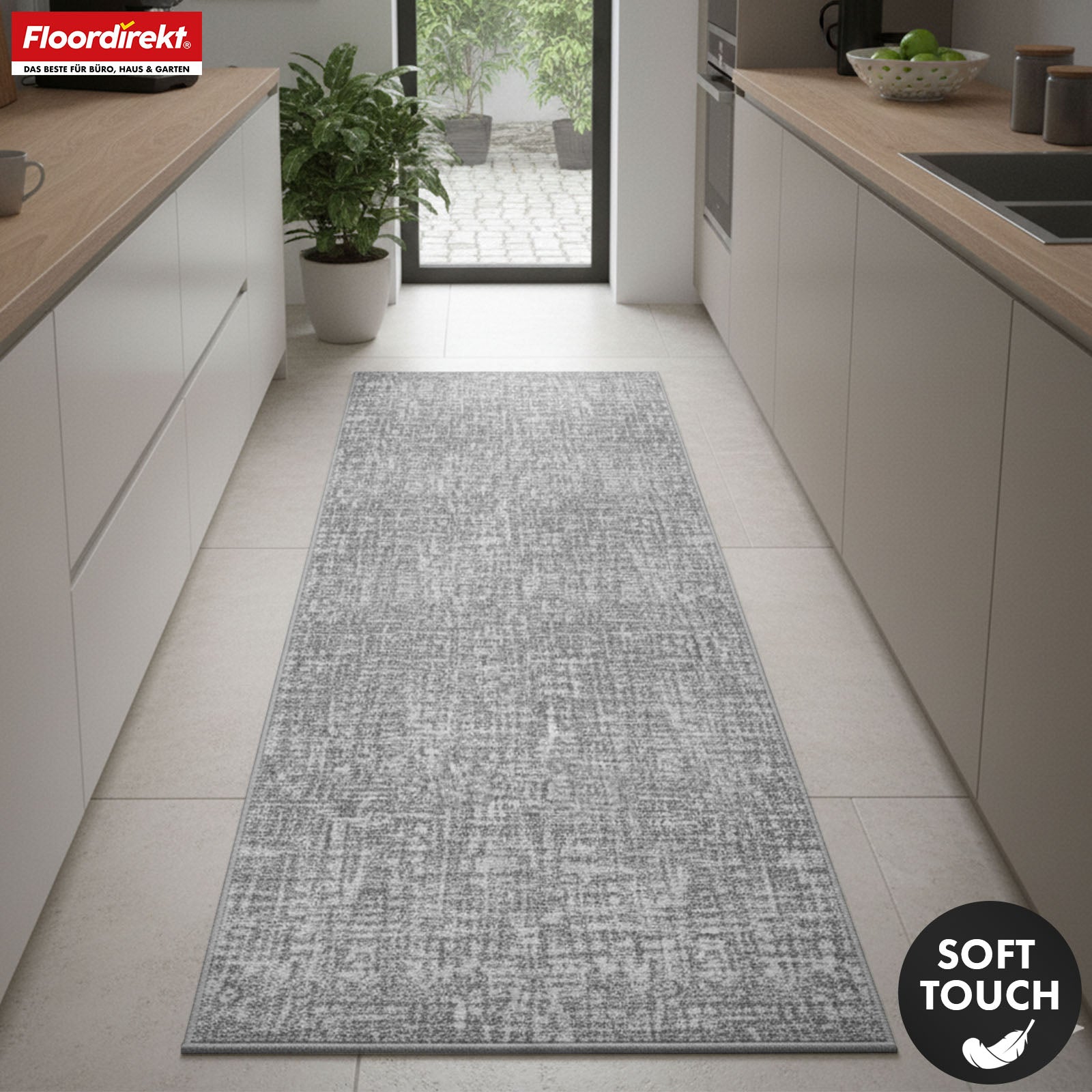Runner Rug | Tessaro | Modern Hallway Runner for Hall, Kitchen & Entryway | Non-slip, durable & easy to clean | Available in various colors
