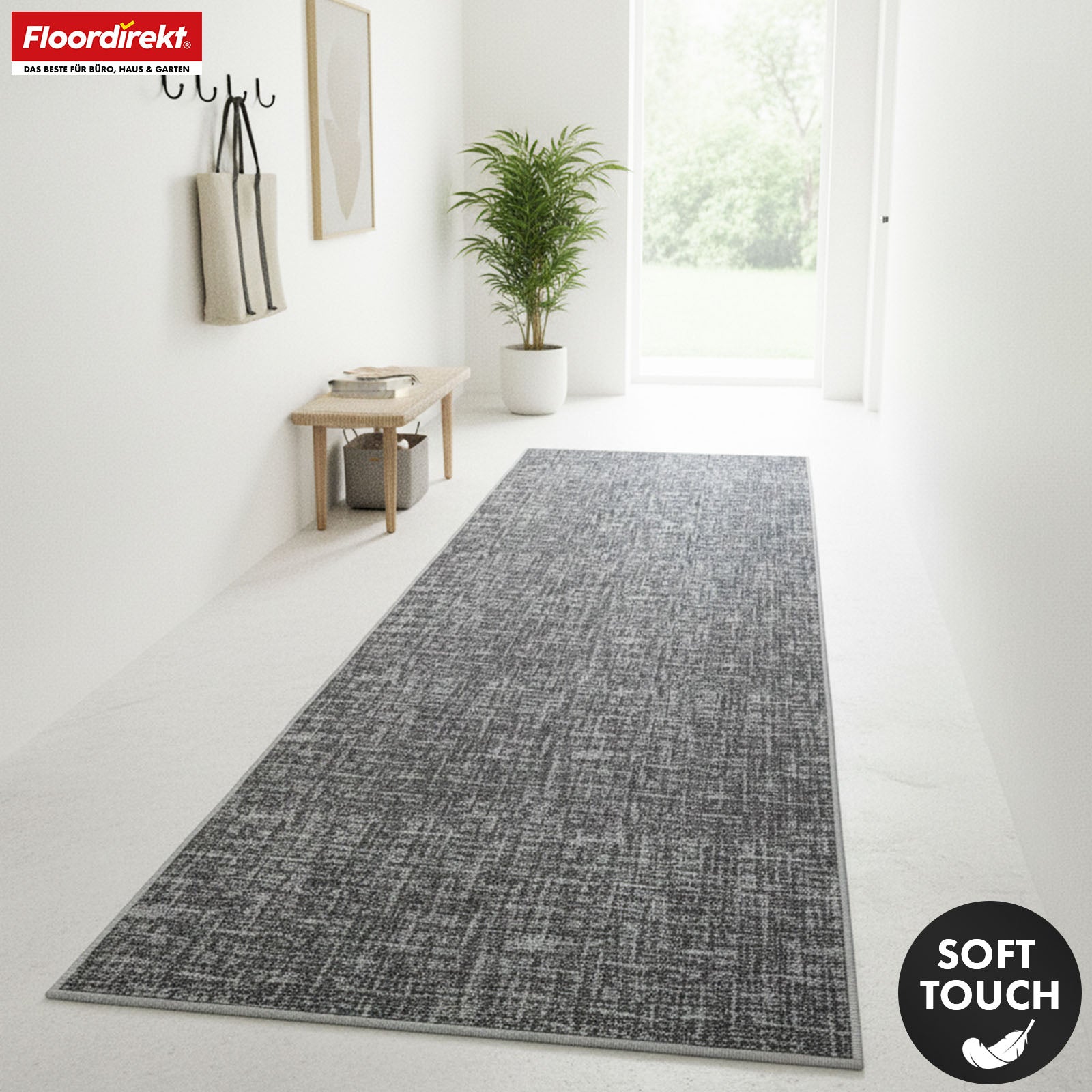 Runner Rug | Tessaro | Modern Hallway Runner for Hall, Kitchen & Entryway | Non-slip, durable & easy to clean | Available in various colors