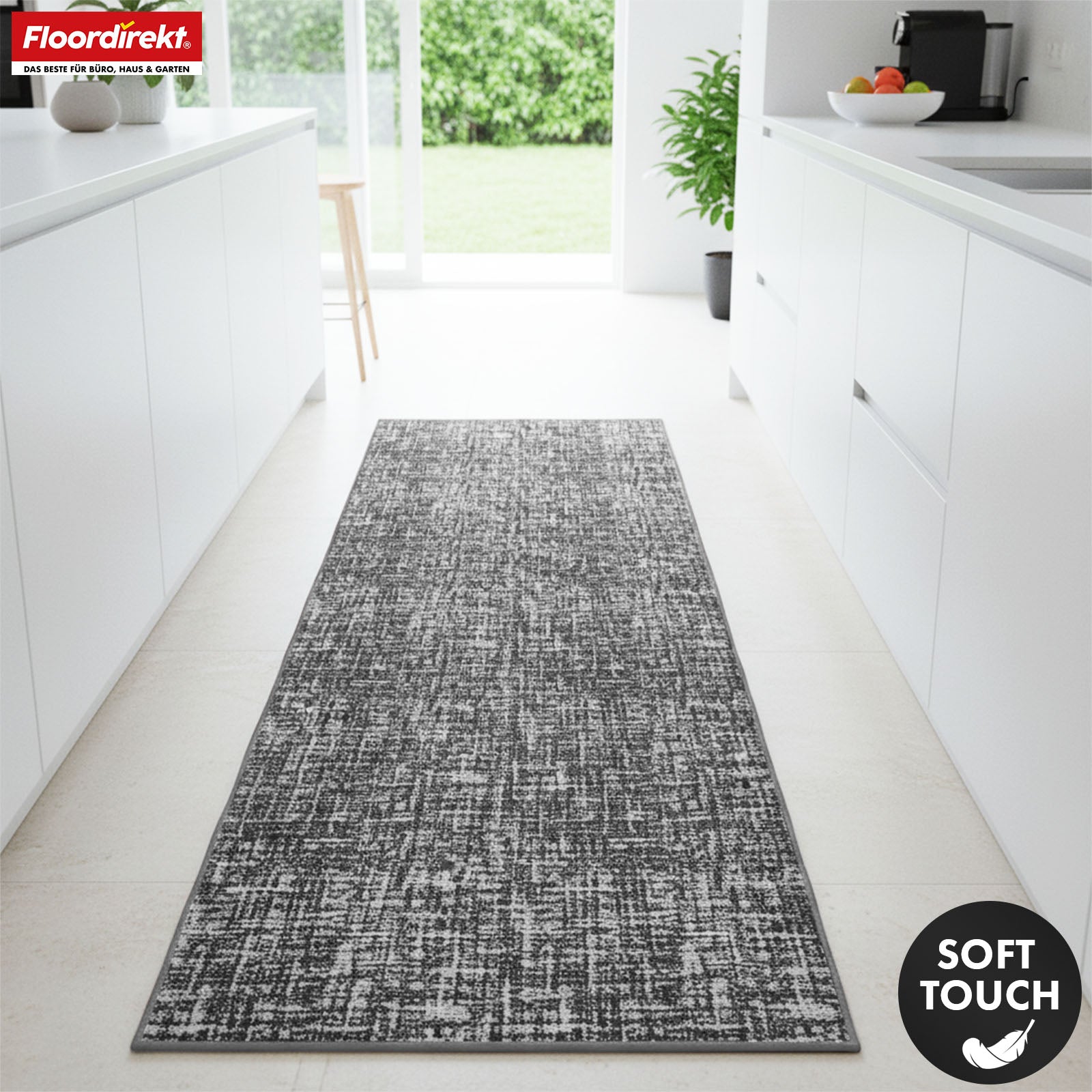 Runner Rug | Tessaro | Modern Hallway Runner for Hall, Kitchen & Entryway | Non-slip, durable & easy to clean | Available in various colors