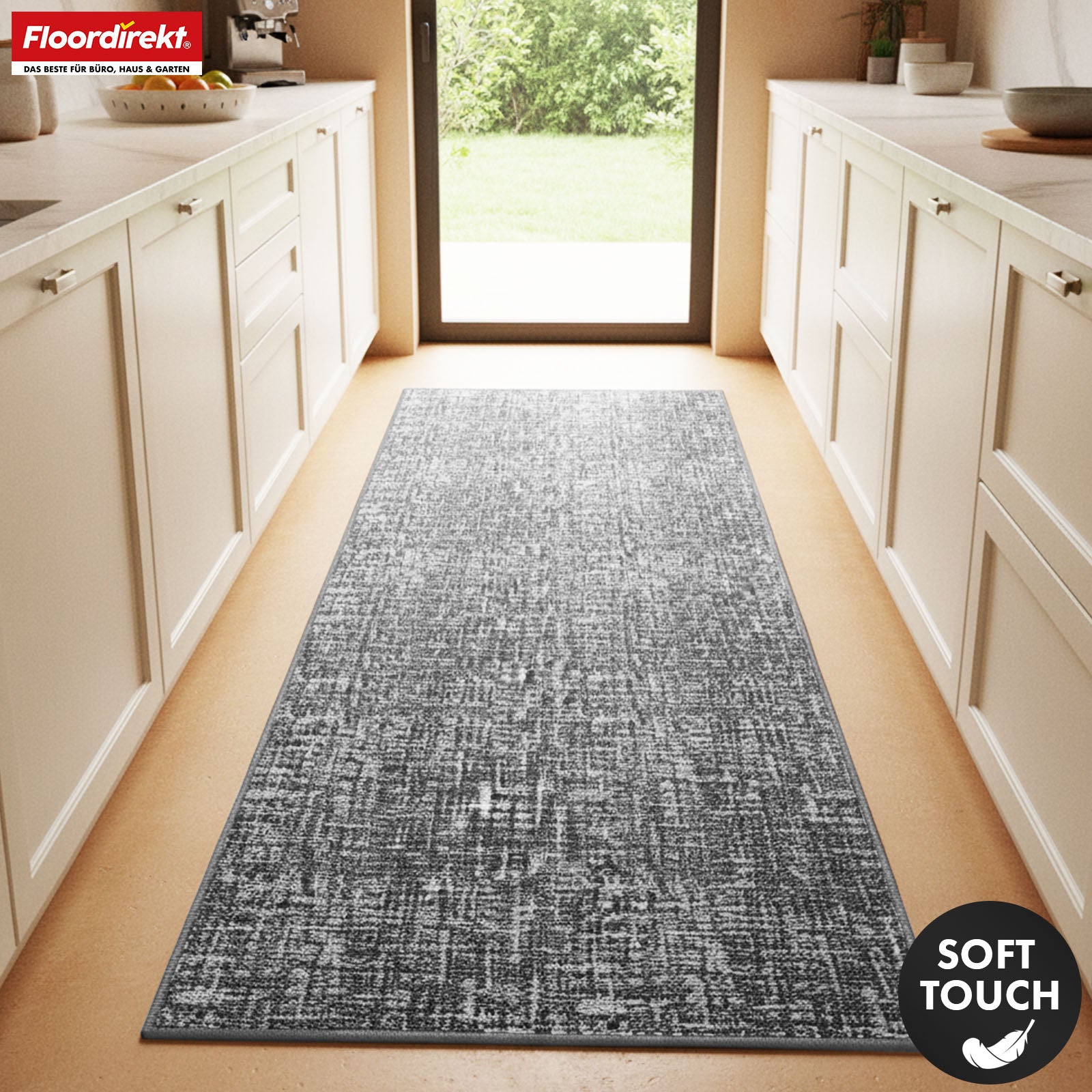 Runner Rug | Tessaro | Modern Hallway Runner for Hall, Kitchen & Entryway | Non-slip, durable & easy to clean | Available in various colors