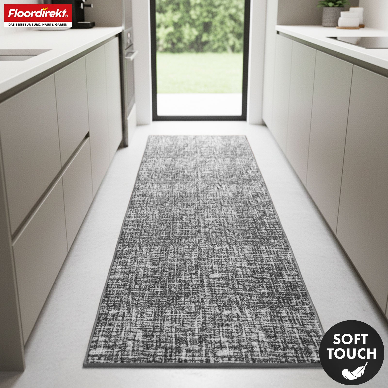 Runner Rug | Tessaro | Modern Hallway Runner for Hall, Kitchen & Entryway | Non-slip, durable & easy to clean | Available in various colors