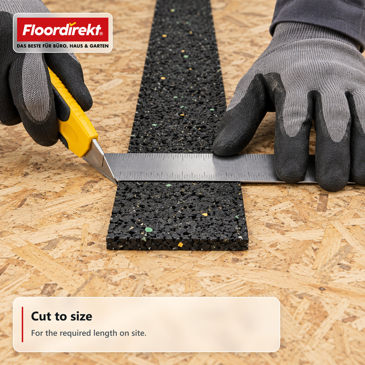 Terrace Protection Pad Roll | Rubber Granulate Strip | 8 cm Wide & 5 mm Thick | 5–30 m