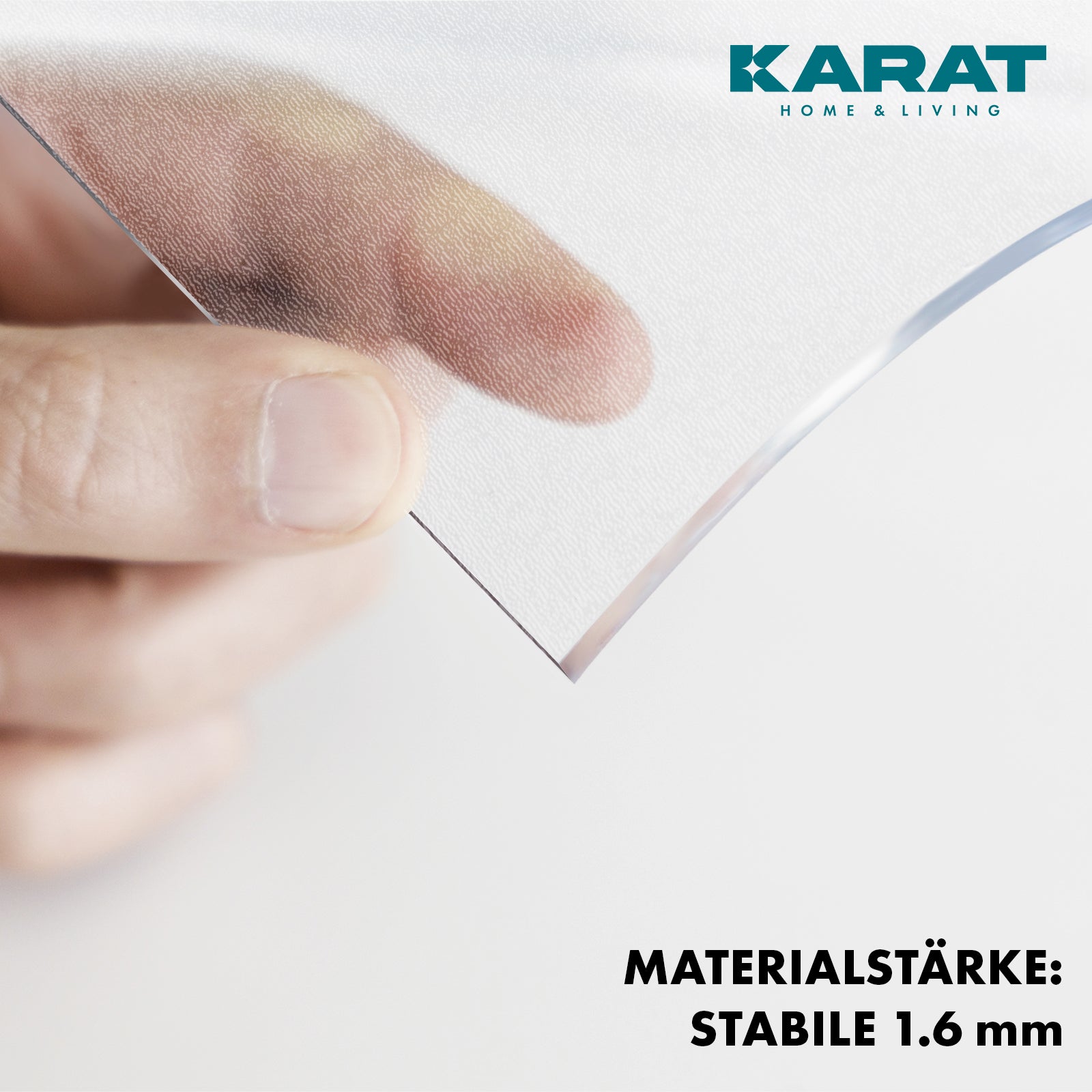 Transparent matt table film with straight cut | Crystal | Matt protective film for tables | Customised cut