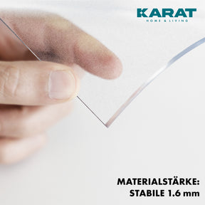 Transparent matt table film with straight cut | Crystal | Matt protective film for tables | Customised cut