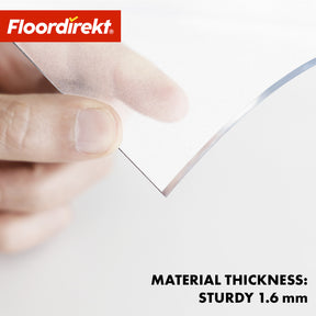 Table Protector | Neo Milky | Semi-Transparent Table Cover in Milky White Made to Measure with Straight Edge