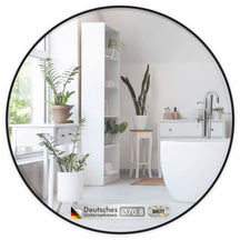 Wall mirror | Bella | Round mirror with black aluminium alloy frame | Available in various sizes