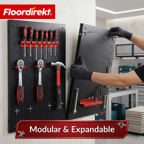 Tool wall | Parker | Metal pegboard set with accessories | Tool holder for workshop & garage