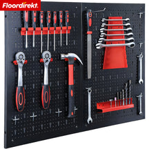 Tool wall | Parker | Metal pegboard set with accessories | Tool holder for workshop & garage