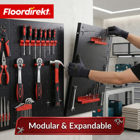 Tool wall | Parker | Metal pegboard set with accessories | Tool holder for workshop & garage