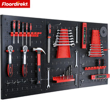 Tool wall | Parker | Metal pegboard set with accessories | Tool holder for workshop & garage