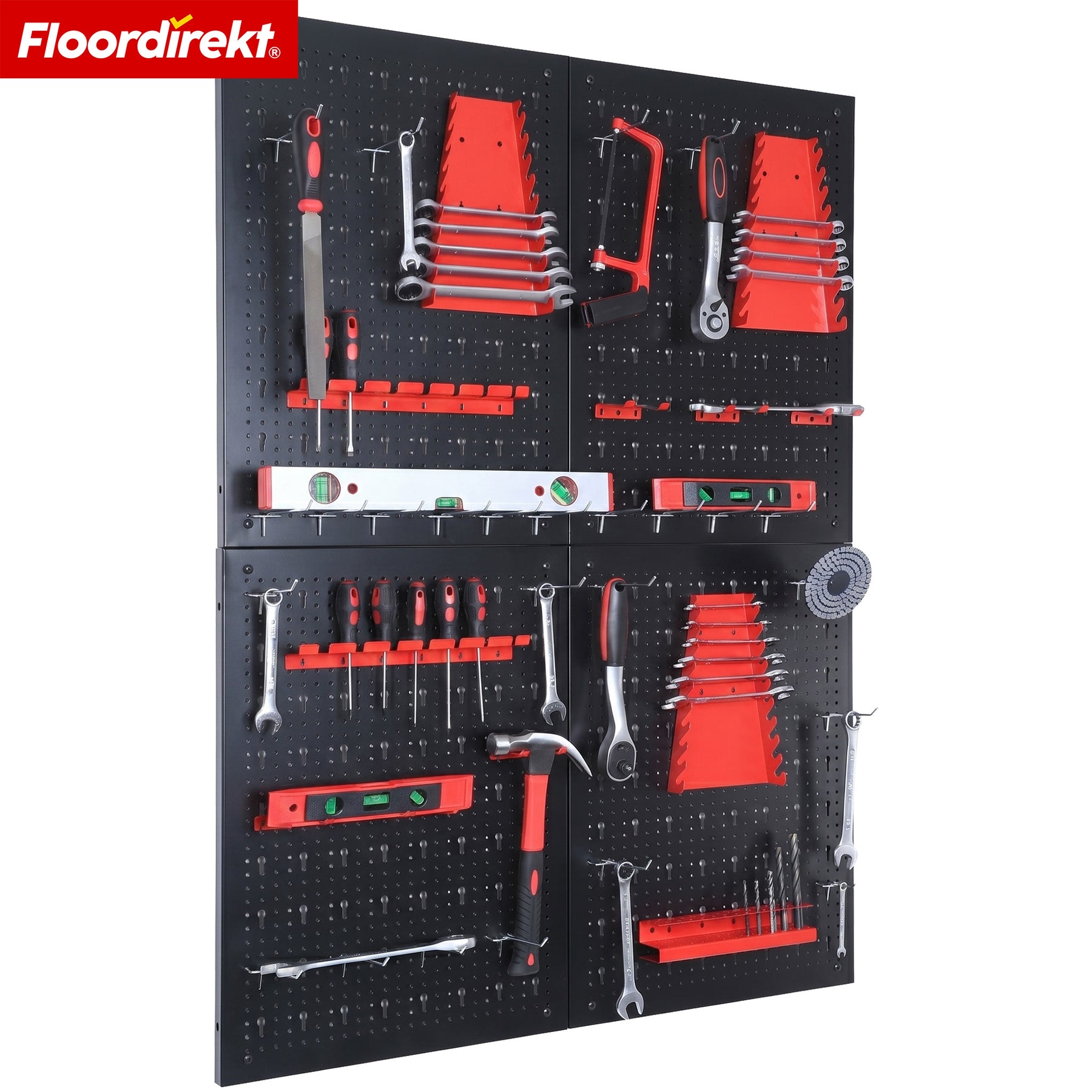 Tool wall | Parker | Metal pegboard set with accessories | Tool holder for workshop & garage