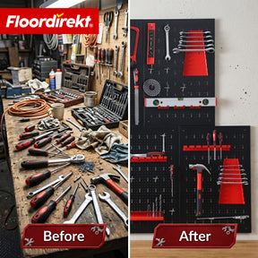 Tool wall | Parker | Metal pegboard set with accessories | Tool holder for workshop & garage